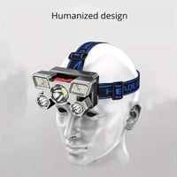 كشاف رأس قابل لإعادة الشحن بإضاءة LED عالية القوة...