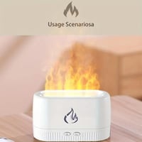 فواحة و مرطب هواء بتأثير ضوء اللهب بسعة 200 مللي و...