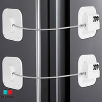 قفل الثلاجة مكون من قطعتين بكلمة مرور 3 ارقام لغلق...