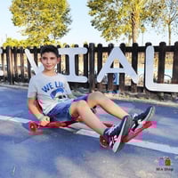 سكوتر (ويف رولر) متعدد الالوان للاطفال - احمر