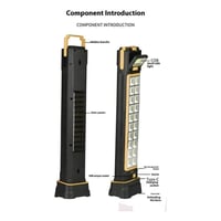 مصباح طوارئ LED متعدد المصادر HS-8035B قابل للشحن...