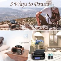 راديو بلوتوث محمول DENX DX2449 بألواح شمسية وتشغيل...