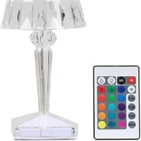 مصباح طاولة كريستالي بتقنية اللمس وجهاز تحكم عن بع...