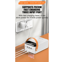 باور بانك بسعة 80000 مللي أمبير مع ثلاثة منافذ USB...