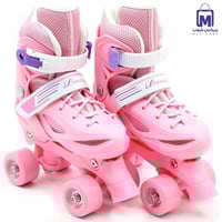حذاء تزلج 4 عجلات للأطفال قابل للتعديل مع حماية مق...