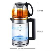 غلاية كهربائية مزدوجة DENX DX2015 بقوة 1500 واط وس...