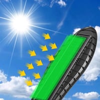 مصباح للطاقة الشمسية مع إضاءة LED ومقاومة للماء وج...