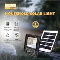 مصباح الطاقة الشمسية DENX DX2077 بقوة 100 واط وإضا...