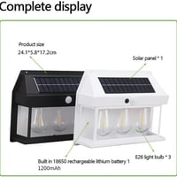 مصباح تنجستن جداري شمسي KB-888-3 مقاوم للماء IP65...