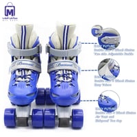 حذاء تزلج 4 عجلات للأطفال قابل للتعديل مع حماية مق...