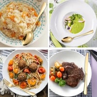 طقم أدوات مائدة من الستانلس ستيل مكون من 24 قطعة م...