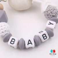 مشبك لهاية للاطفال مصنوع من السيليكون وخالي من ماد...