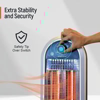 دفّاية كهربائية DENX DX2638 محمولة 900 واط بأمان و...