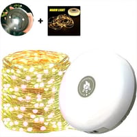 سلسلة إضاءة تخييم LED بطول 20 متر بشحن شمسي وType-...