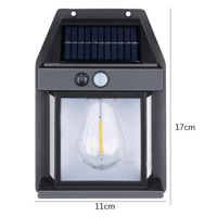 مصباح الحائط الشمسي BK-888 مع مستشعر للحركة مع بطا...