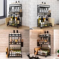 منظم مطبخ متعدد الوظائف بثلاث طبقات - حامل تخزين م...