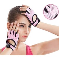 قفازات رياضية بتصميم نصف اصبع للتمارين الرياضية