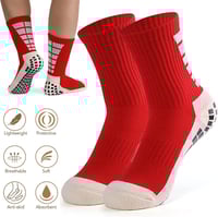 زوج من جوارب كرة القدم المضادة للانزلاق.