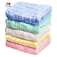 مجموعة مناشف قطنية مكونة من 5 مناشف للأطفال وحديثي...