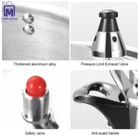 طنجرة الضغط DENX DX3428 بسعة 7 لتر من الألمنيوم ال...