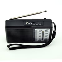 راديو الجيب R-698 المحمول بمخرج سماعات للأذن ودعم...