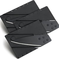 سكين قابل للطي باللون الأسود مصمم على شكل بطاقة ال...