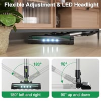 مكنسة عصا لاسلكية DENX DX2903 بقوة 160 واط وبطارية...