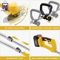 ماكينة قص عشب كهربائية DENX DX3310 ببطاريتين 21 فو...