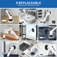 فرشاة تنظيف كهربائية DENX DX3630 متعددة الوظائف 9...