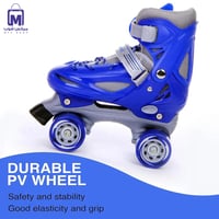 حذاء تزلج 4 عجلات للأطفال قابل للتعديل مع حماية مق...