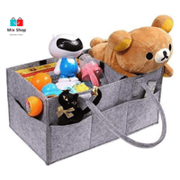 حقيبة تخزين حفاضات الأطفال من اللباد لتخزين الحفاض...