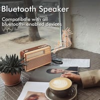 راديو DENX DX2436 بالطاقة الشمسية مع بلوتوث ومصباح...