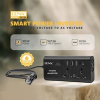 محول الطاقة الذكي DENX DX136 بقدرة 300 واط وتحويل...