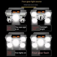 كشاف رأس قابل لإعادة الشحن بإضاءة LED عالية القوة...