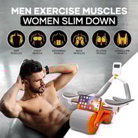 عجلة تمارين البطن المزدوجة - 4 مسند