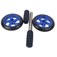 عجلة التمارين الرياضية مع مقابض إسفنجية مريحة .