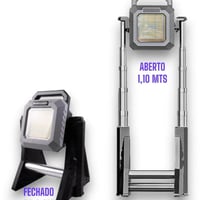 كشاف LED متعدد الوظائف مع قاعدة تلسكوبية قابل لإعا...