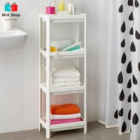 رف تخزين للحمام من أربعة أرفف لتخزين وتنظيم مختلف...