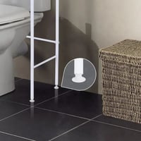 رف تخزين للحمام ابيض من ثلاث طبقات