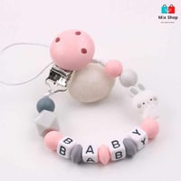 مشبك لهاية للاطفال مصنوع من السيليكون وخالي من ماد...