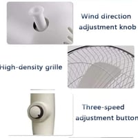 مروحة شمسية DENX DX2606 قابلة لإعادة الشحن مع LED...