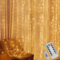 ستارة زينة بأضواء LED مع جهاز تحكم