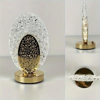 مصباح طاولة كريستالي مع بطارية قابلة لاعادة الشحن...