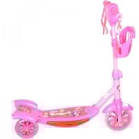 سكوتر بسله ثلاثي العجلات للأطفال من الجنسين - بينك