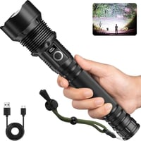 كشاف LED P99 فائق القوة للرحلات والتخييم مقاوم الم...