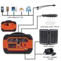 نظام طاقة شمسية محمول DENX DX3635 بعاكس 100 واط وب...