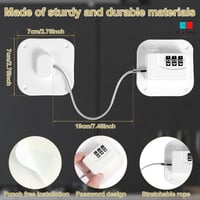 قفل الثلاجة مكون من قطعتين بكلمة مرور 3 ارقام لغلق...