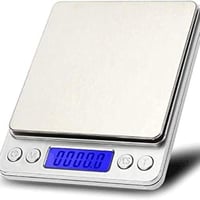 ميزان مطبخ رقمي من الفولاذ المقاوم للصدأ مع صواني...