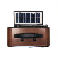 راديو بلوتوث محمول DENX DX2449 بألواح شمسية وتشغيل...