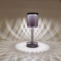 مصباح طاولة كريستالي مع بطارية قابلة لإعادة الشحن...